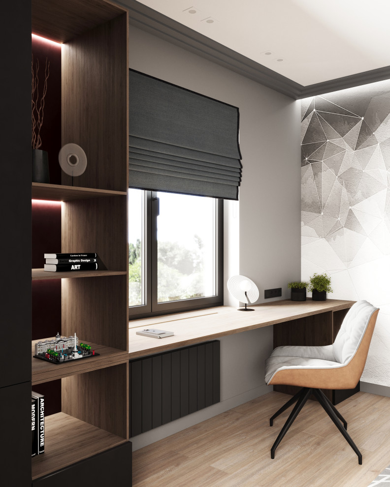 Стильный дом с красными акцентами