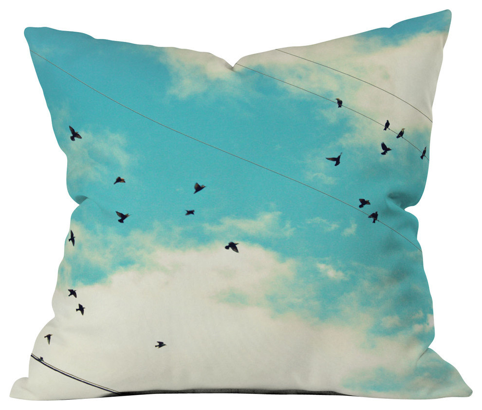 Shannon Clark Blue Skies Ahead Outdoor Throw Pillow