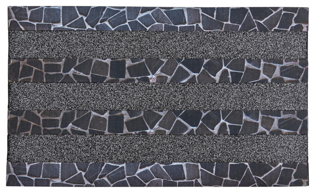 Pebble Coir Doormat 18 X30 Grey