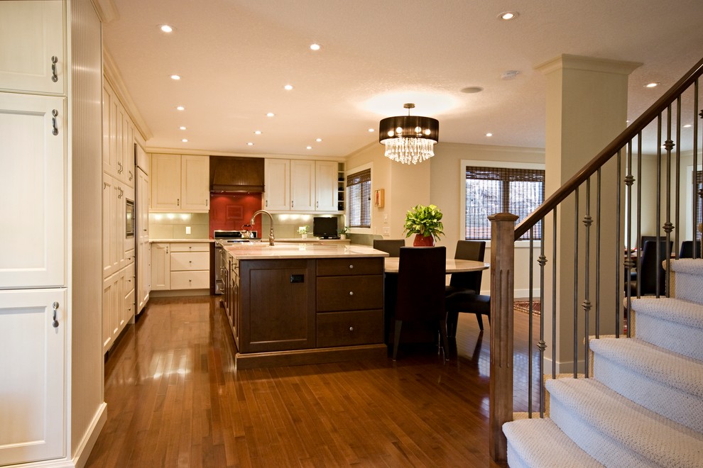 Transitional kitchen photo in Calgary