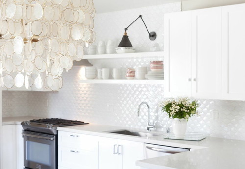 How To Arrange Open Shelves In The Kitchen, White Kitchen Ideas Open Shelving