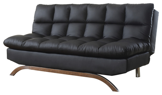 Milton Greens Stars Lugo Plush Futon Sofa Bed Black Contemporary Futons By Milton Greens Stars Inc Houzz