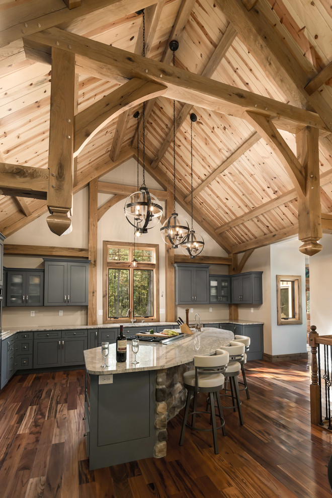 Mountain style kitchen photo in Columbus