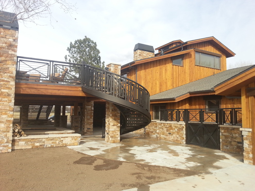 Inspiration for a craftsman home design remodel in Denver