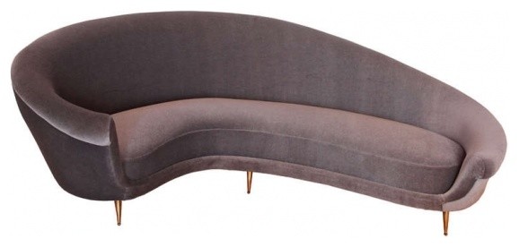 Curved Sofa In The Manner of Federico Munari