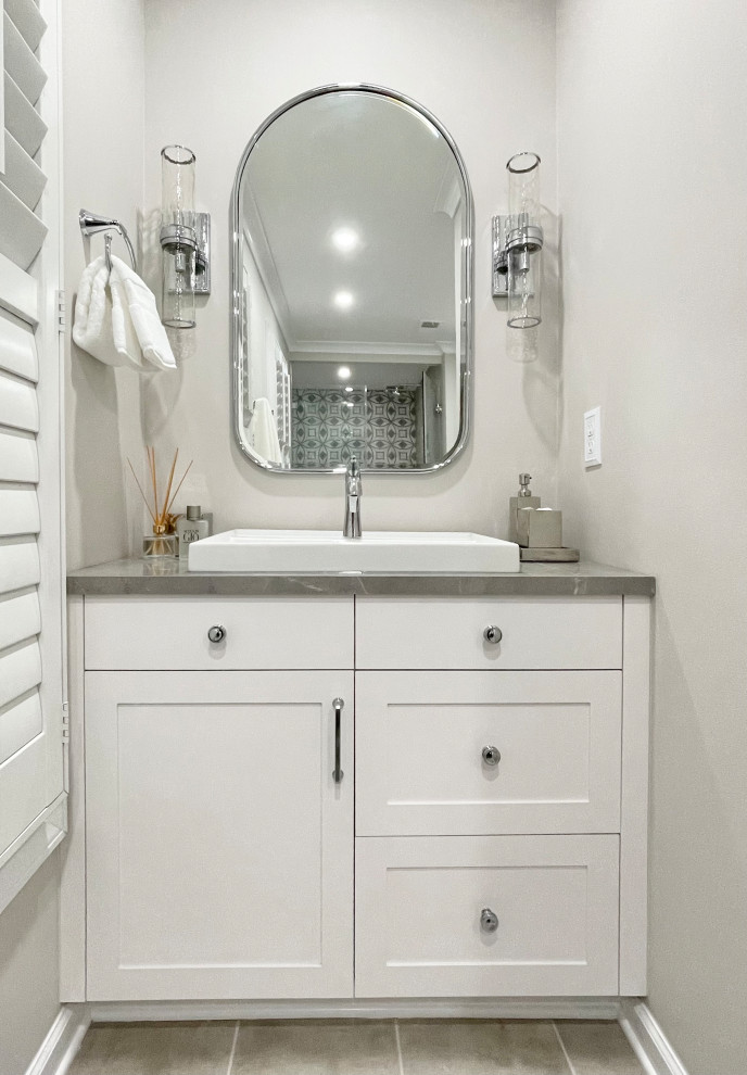 Example of a transitional bathroom design in DC Metro