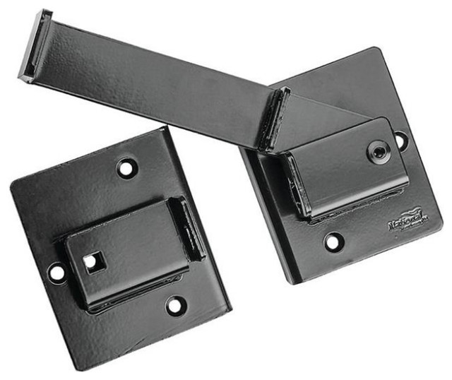 National Hardware Heavy Duty Flip Door & Gate Latches, Black