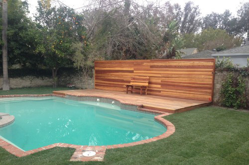 Inspiration for a rustic pool remodel in Los Angeles