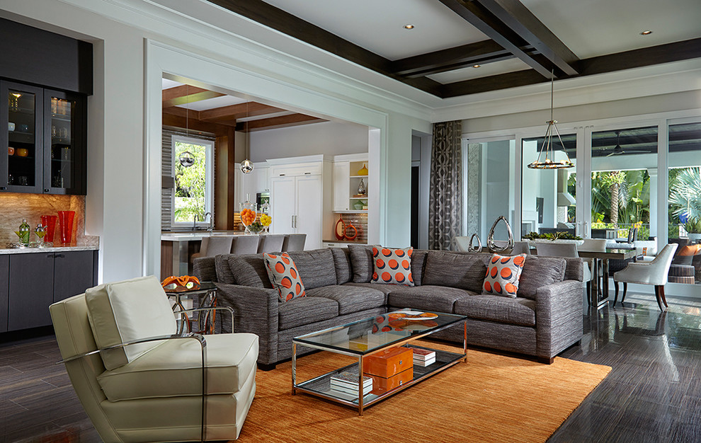 New Contemporary Residence Palm Beach Gardens - Contemporary - Living