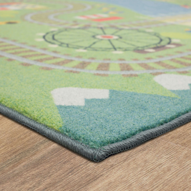 Mohawk Home Train Track Play Multi 3' 4" x 5' Area Rug, 8' x 10