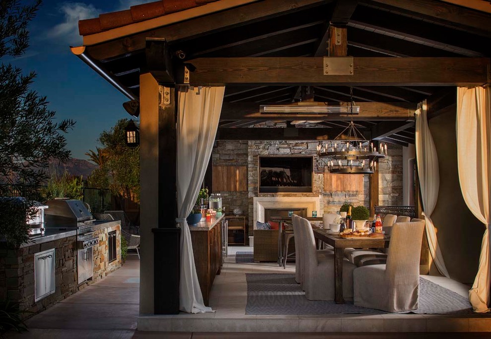 This is an example of a country patio in San Diego.