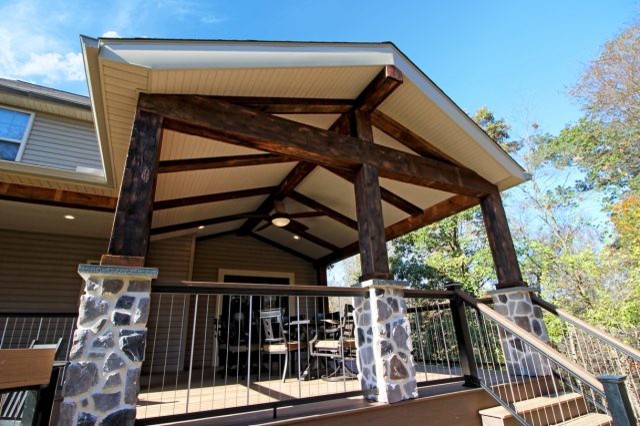 Large mountain style home design photo