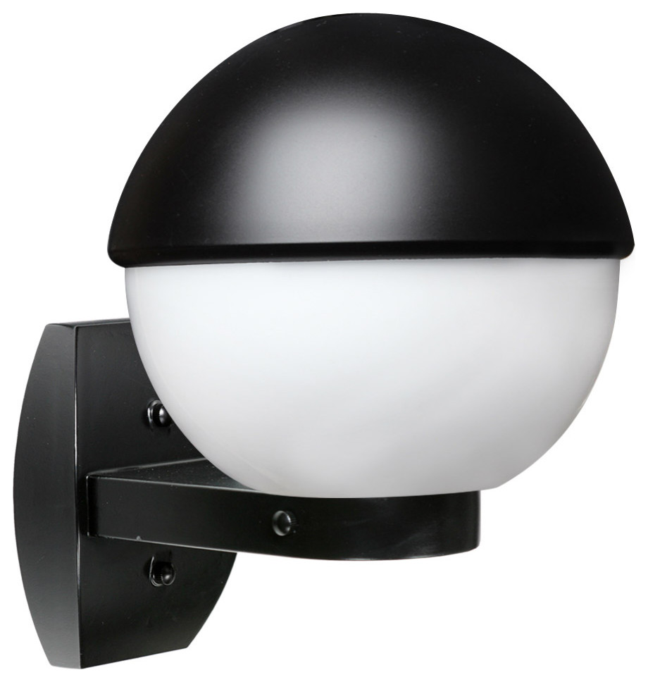3078 Series 1 Light Outdoor Wall Light, Black Contemporary Outdoor