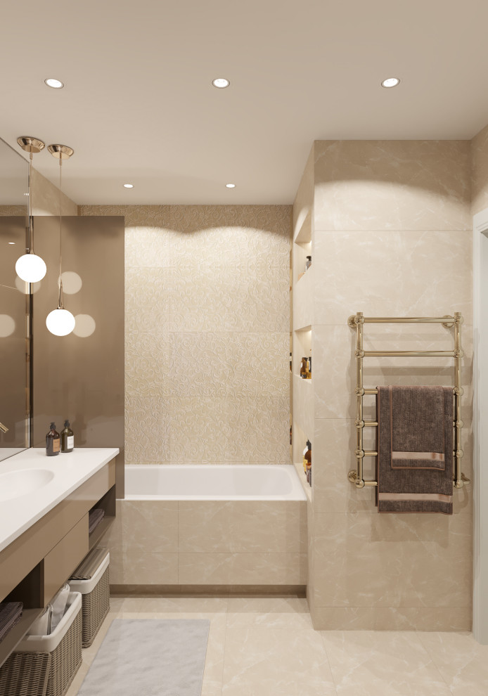 4-к квартира 105 м² в бардовых цветах