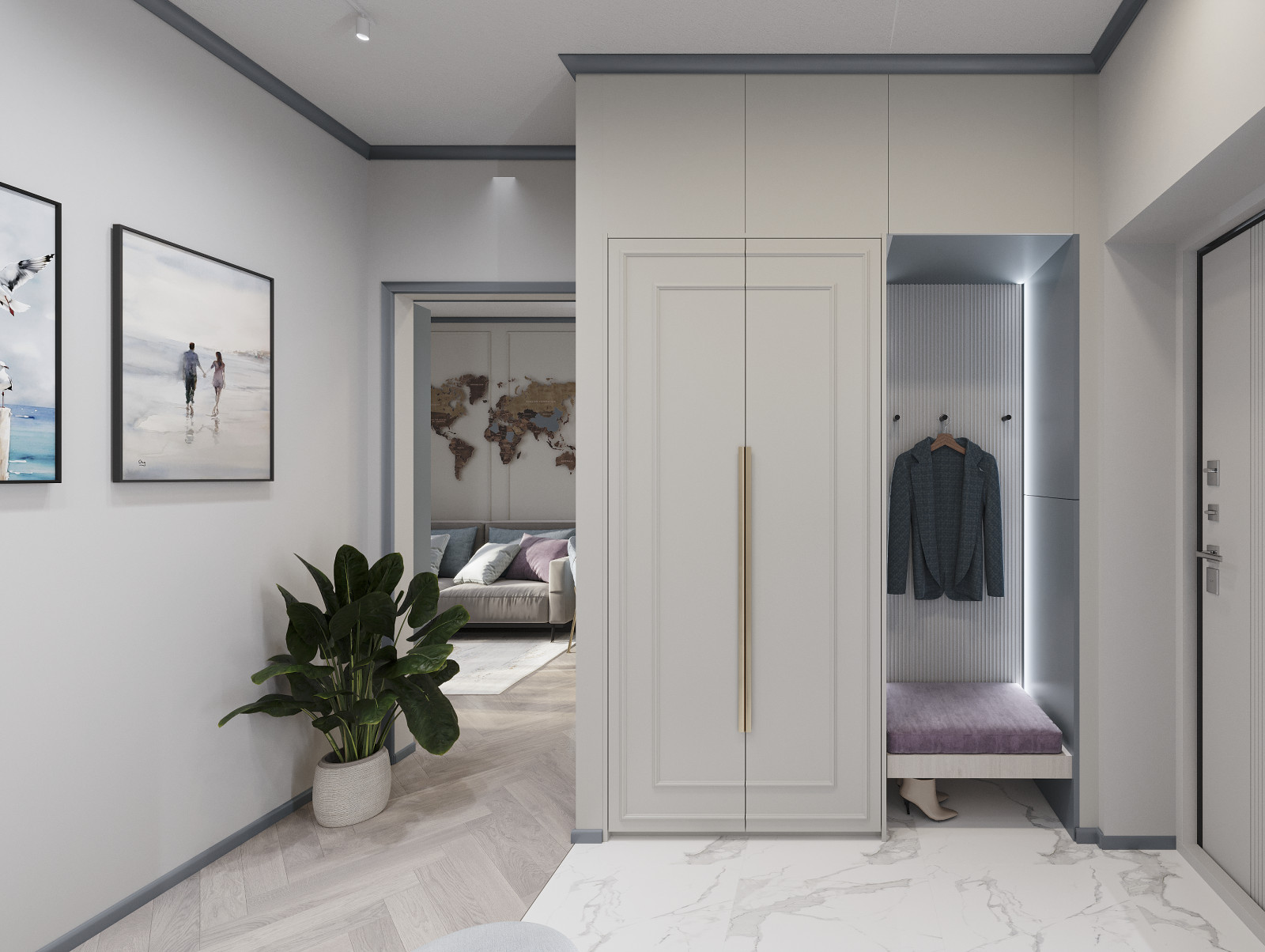 Проект 2х-комнатной квартиры в Мегаполис-парке