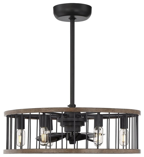 Savoy House Kona 8 Light Fan D Lier Sapele Industrial Ceiling