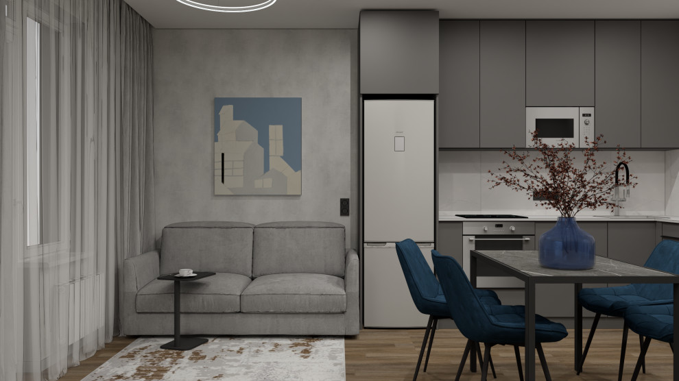 Дизайн-проект 1к-квартиры в Кудрово