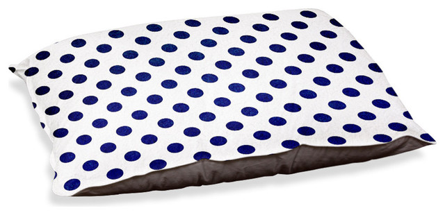 DiaNoche Dog Pet Beds - Colored Dots Navy