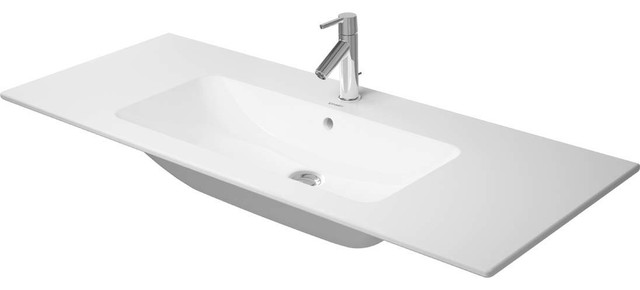 Duravit ME 48 3/8"x19 1/4" Bathroom Sink, White, 1 Hole