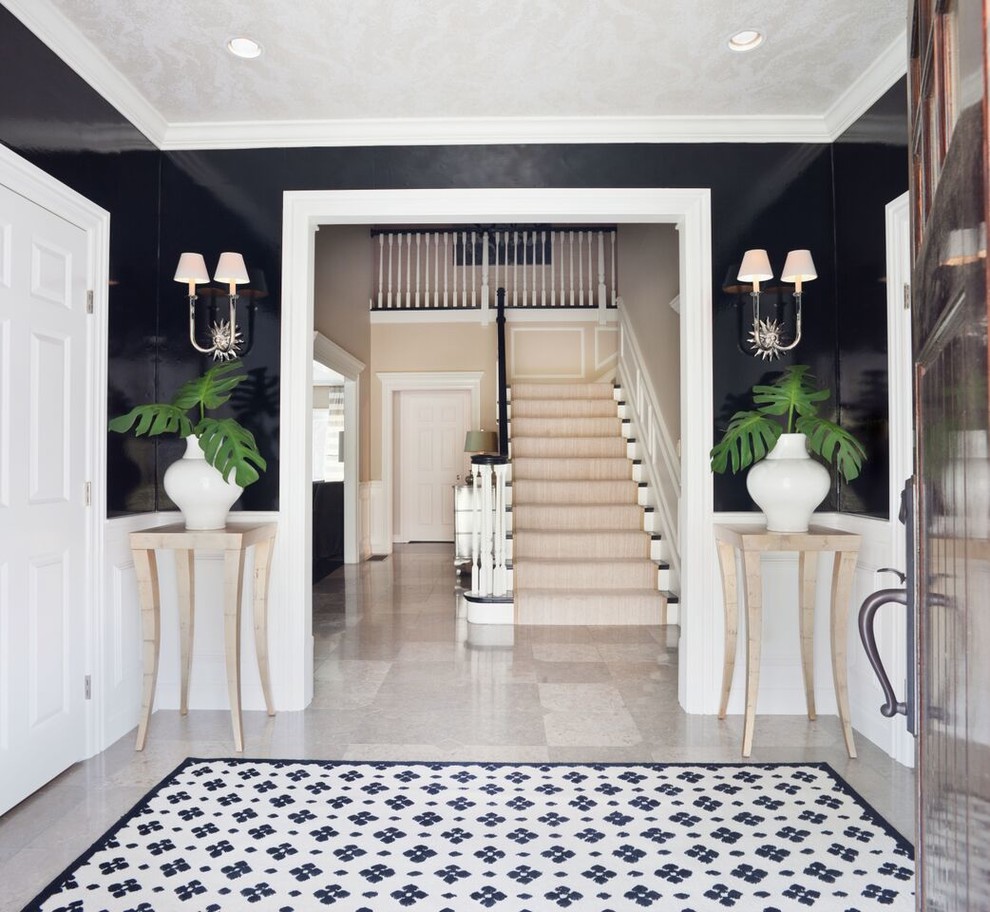 Inspiration for a transitional entryway remodel in New York