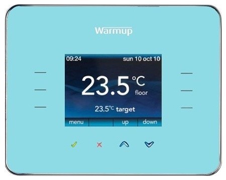 Warmup 3iE Energy-Monitor Programmable Thermostat Blue