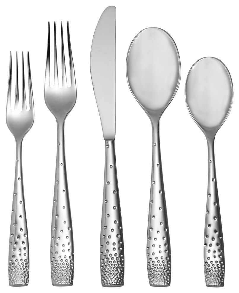 Dazzle Flatware 5Piece Set Contemporary Flatware And Silverware