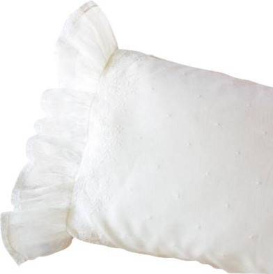 Daisy Dot Cream Boudoir Pillow