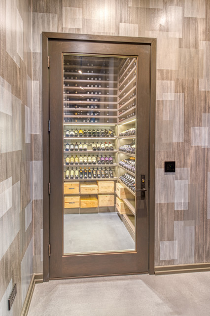 Modern Wine Cellar In Streeterville Chicago Cave Vin Chicago Par Glenview Haus Custom