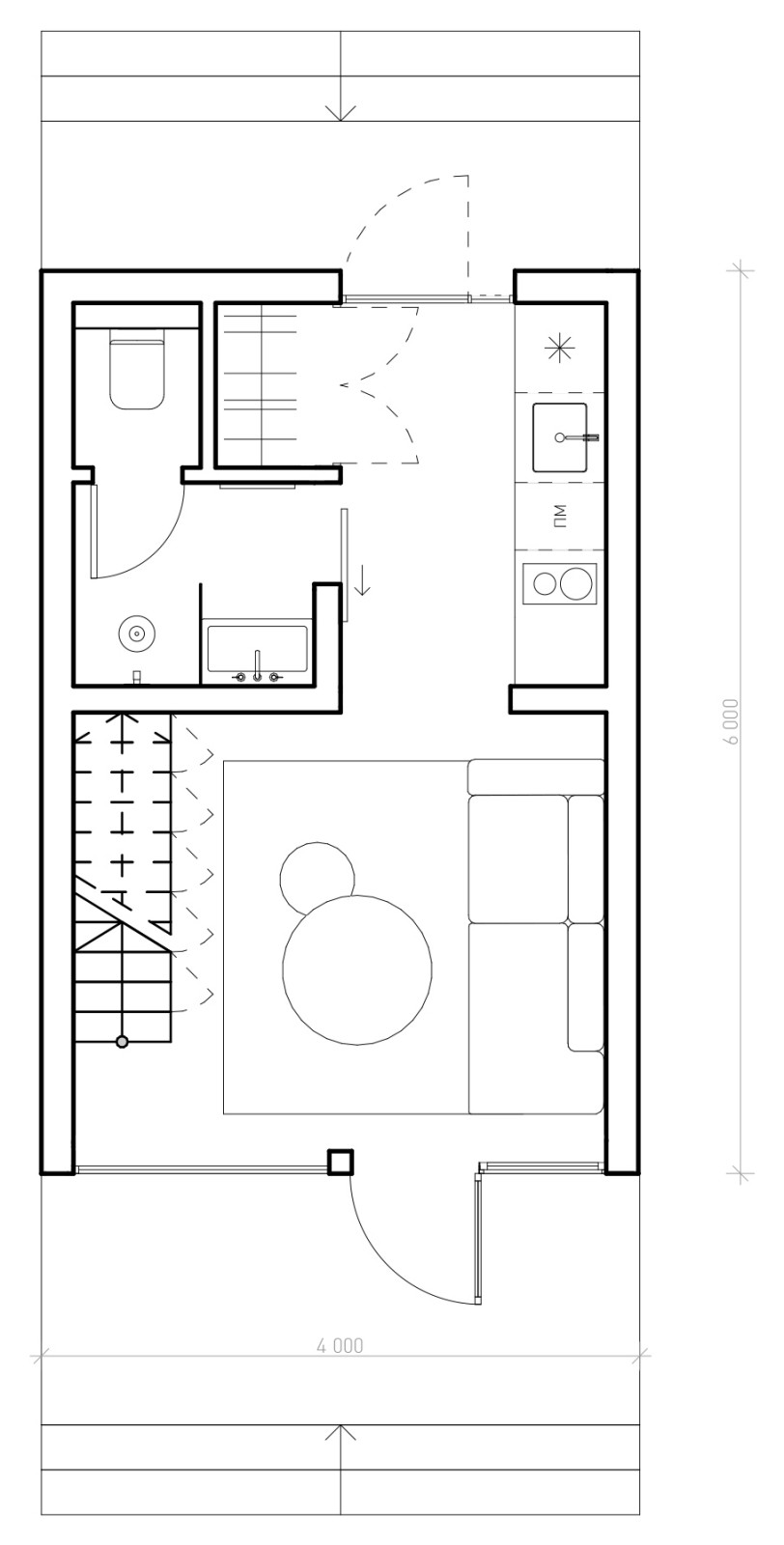 Гостевой каркасный дом S28