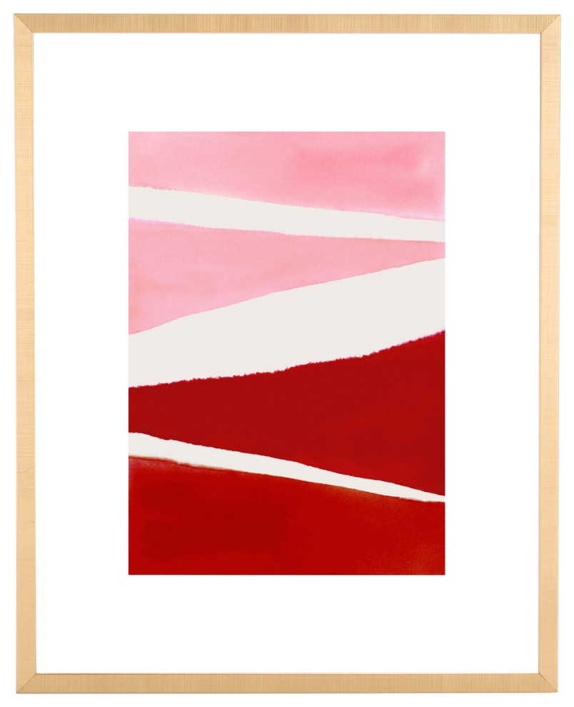Safavieh Paint The Town Pink, 16 X 20 Inch, Raspberry Red/Pink, Framed Wall Art