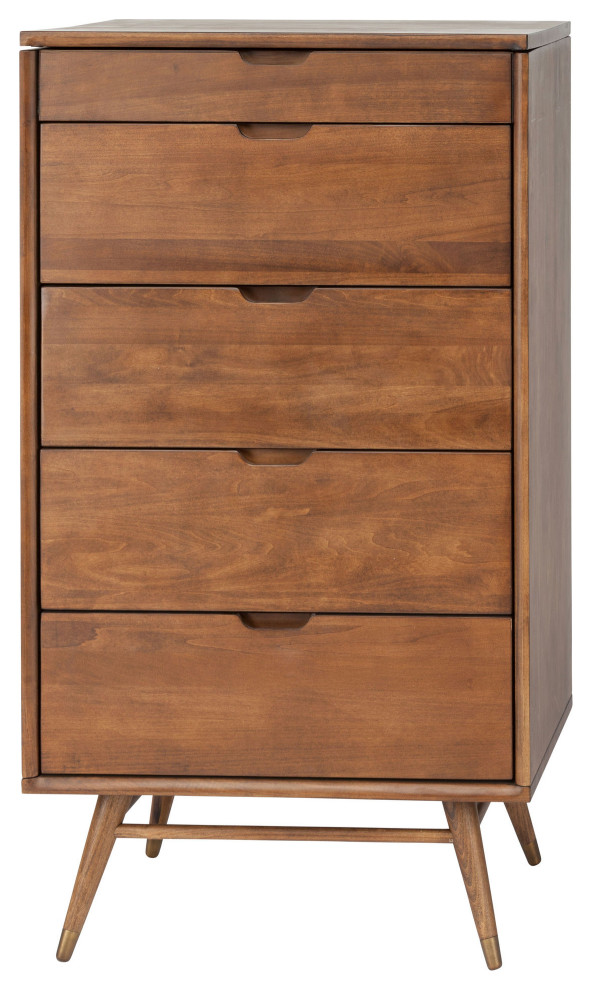 Case Walnut Wood Dresser Cabinet - Midcentury - Dressers - by ...