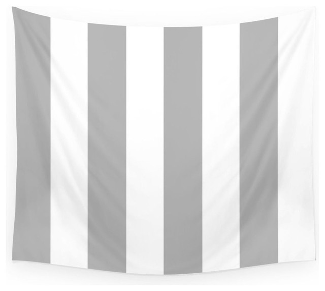 Society6 Gray White Vertical Stripes Wall Tapestry