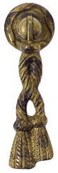 Bosetti-Marella Pendant Cabinet Pull, Antique Brass Distressed