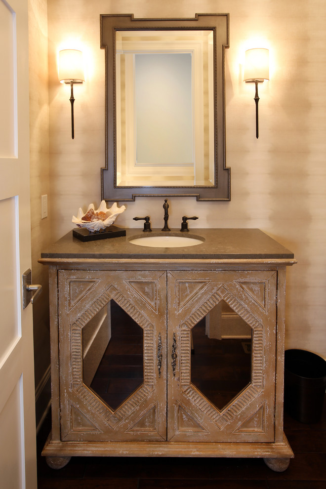 Inspiration for a beach style powder room in Philadelphia.