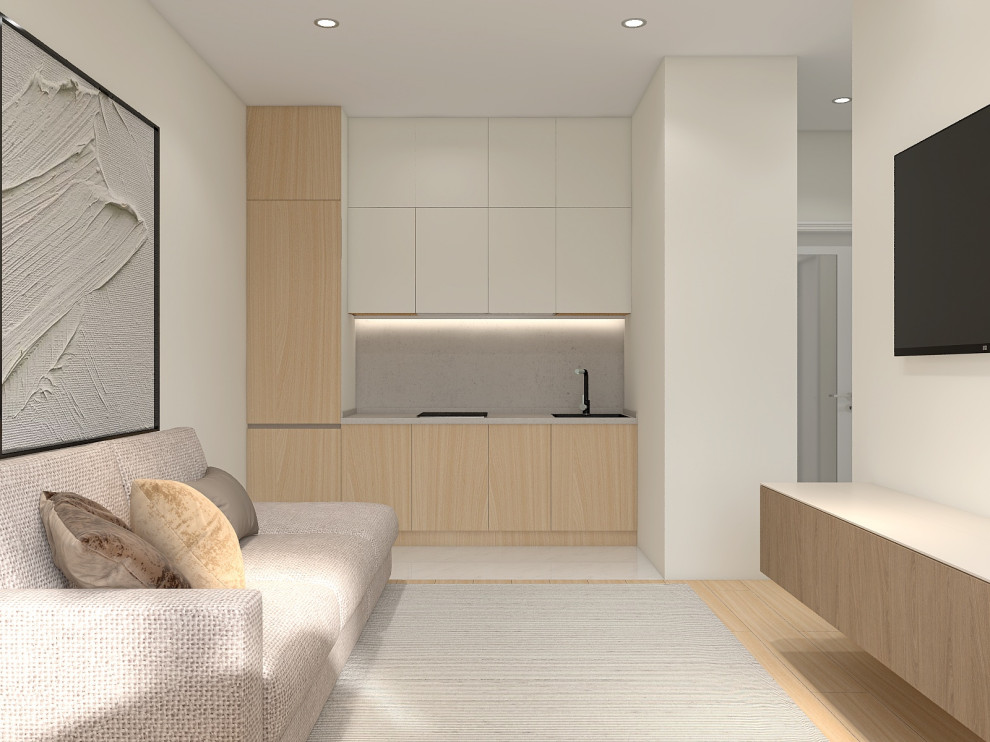 Квартира для любителей  минимализма в природных оттенках