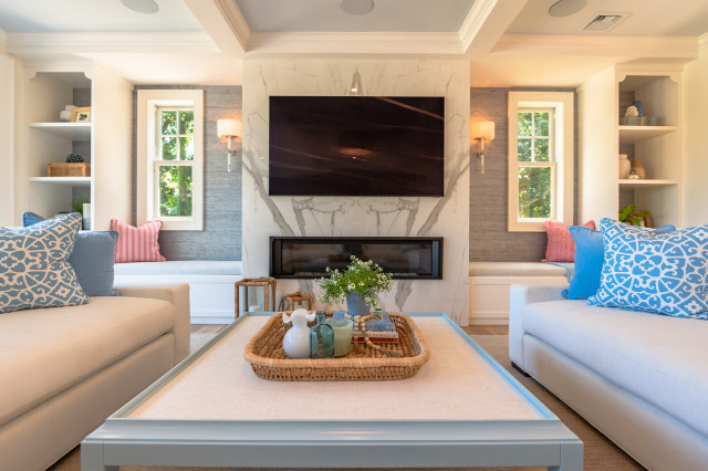 Cohasset Home Renovation costero-salon