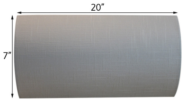 Moderne Vanity Light Cover Conversion Kit, 20"W White Textured Fabric ...