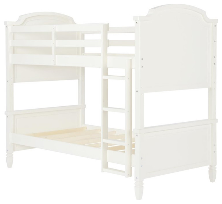 Dorel Living Vivienne Twin Over, Dorel Living Airlie Solid Wood Bunk Beds Twin Over Full With Ladder And Guard Rail White