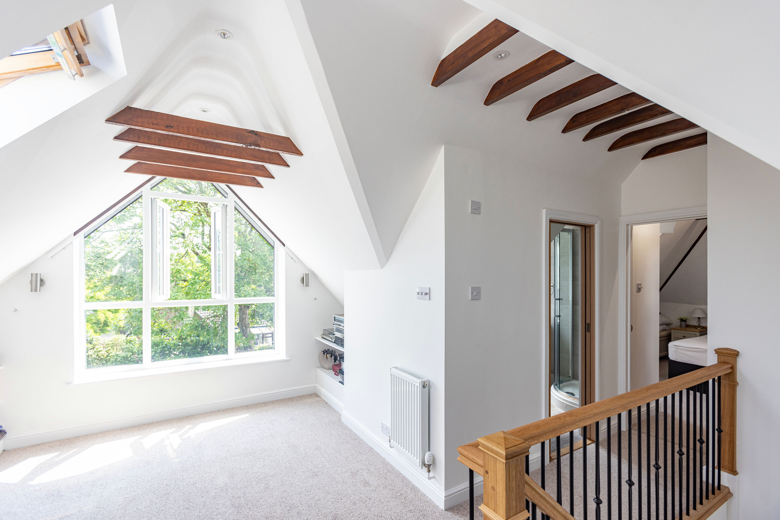 View of first floor living space and landing