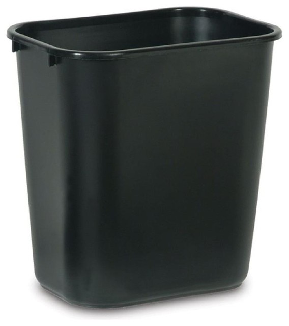 Rubbermaid Commercial Products 28-Quart Black Wastebasket