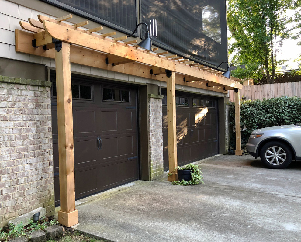 Example of an eclectic garage design in Atlanta