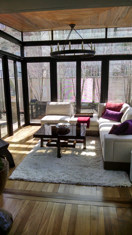 Photo of an asian sunroom in New York.