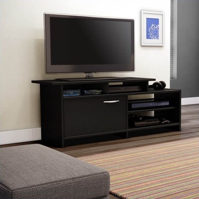 South Shore Maddox Collection 52" TV Stand in Pure Black