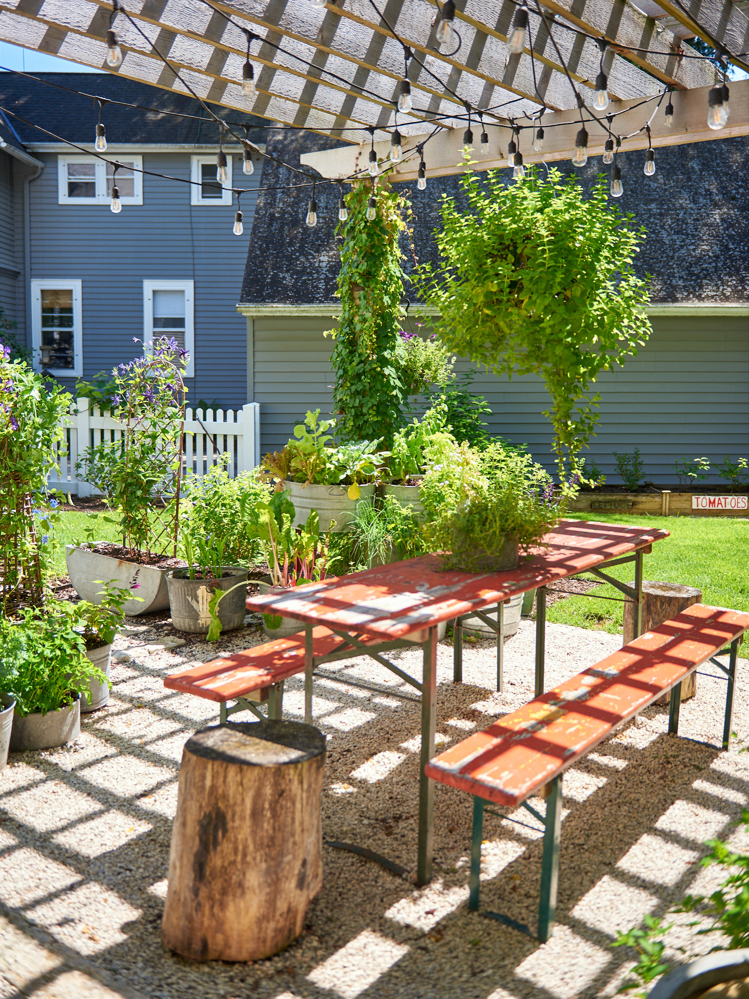 Rustic Picnic Table Landscape - Cedarburg, WI