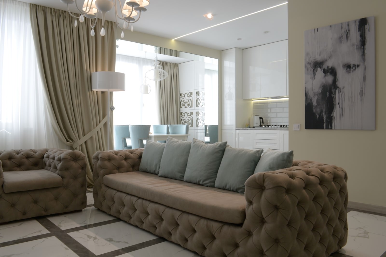 Двухуровневая квартиры 75м2