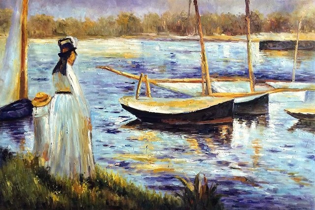 "The Banks of The Seine at Argenteuil" Oil Painting