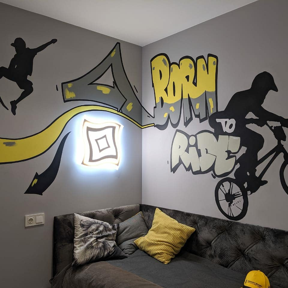 Граффити в комнате подростка