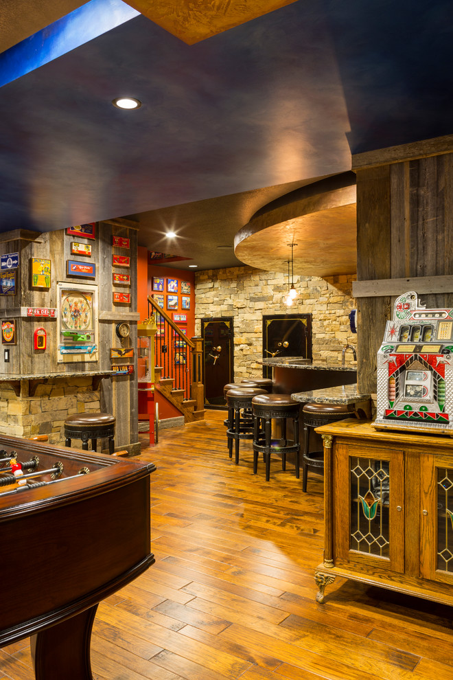 Country basement in Kansas City.