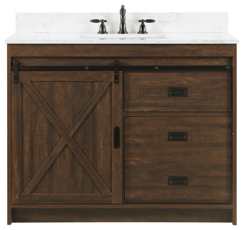 Rafter 42" Bathroom Vanity - Rustic - Bathroom Vanities And Sink Consoles - by Sudio Design | Houzz