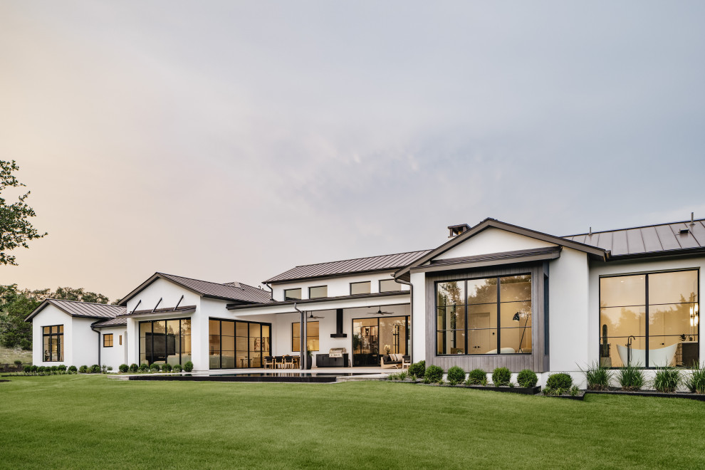 Inspiration for a transitional exterior home remodel in Austin